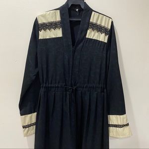 Black maxi islamic abaya dress